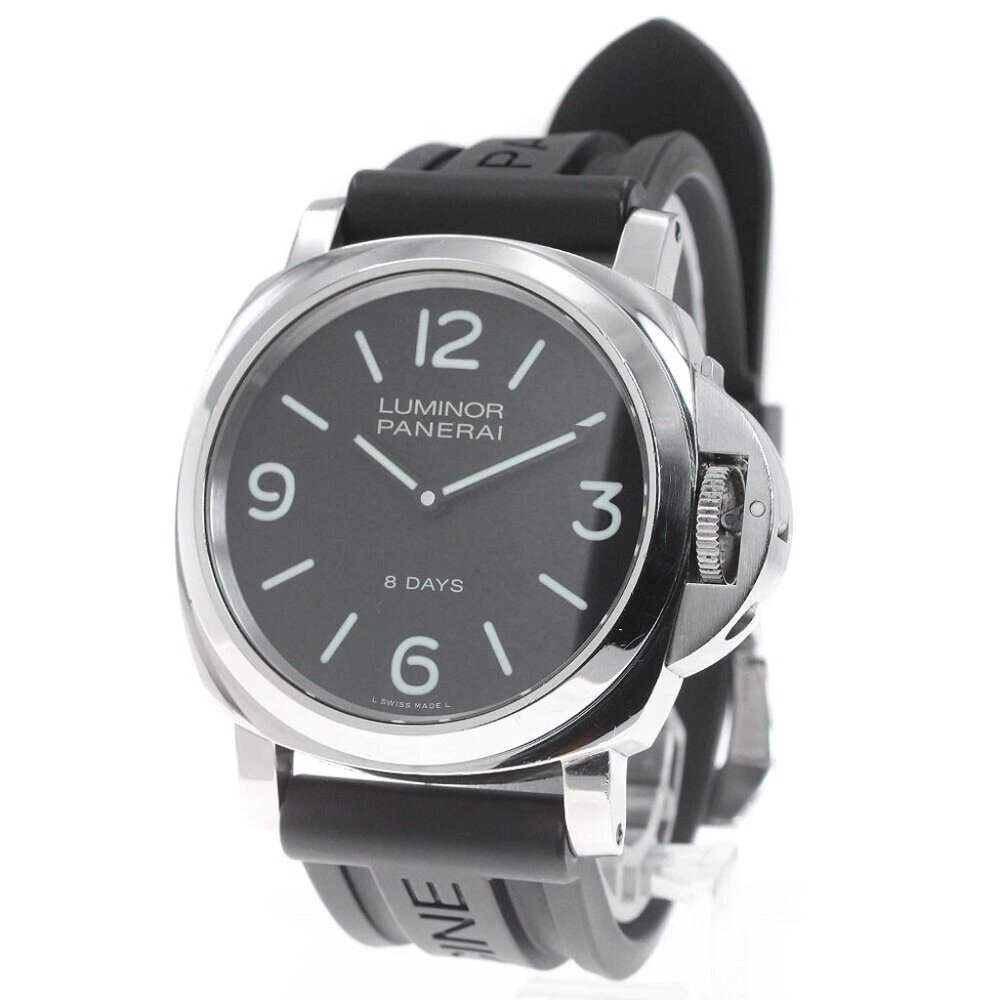 PANERAI Luminor Base 8DAYS Acciaio PAM00560 black Dial Hand Winding Men's_849714